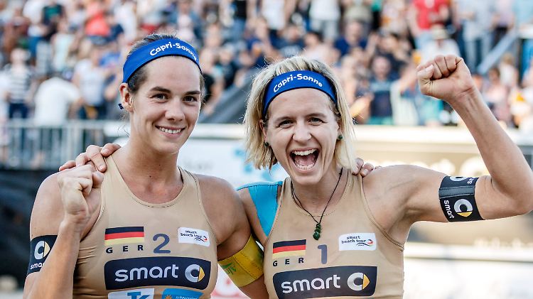 Läuft für sie: Laura Ludwig und Kira Walkenhorst.