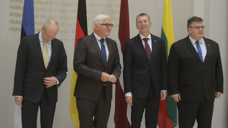Steinmeier mit seinen baltischen Amtskollegen.