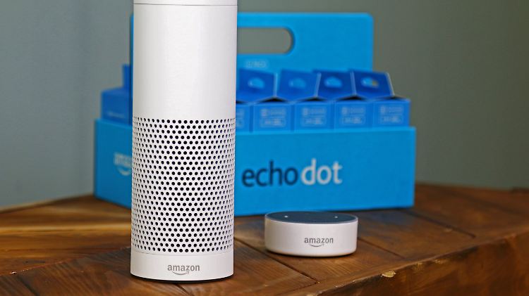 Der Amazon Echo und sein kleiner Bruder Echo Dot.