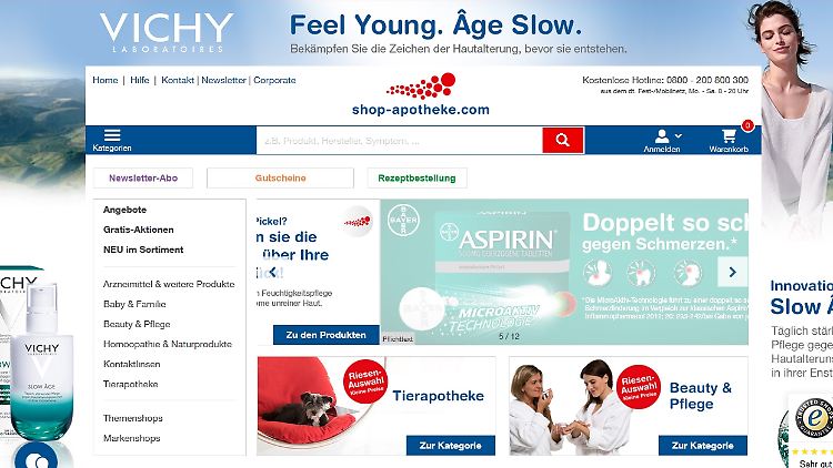 Shop Apotheke Europe konzentriert sich auf rezeptfreie Medikamente und apothekenübliche Beauty- und Pflegeprodukte.
