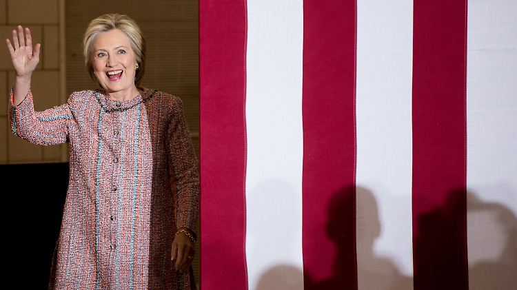 Clinton bei ihrem Auftritt in Greensboro in North Carolina.