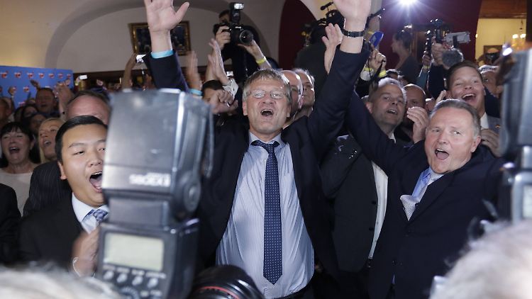 Jubelstimmung nach der Wahl bei der AfD.
