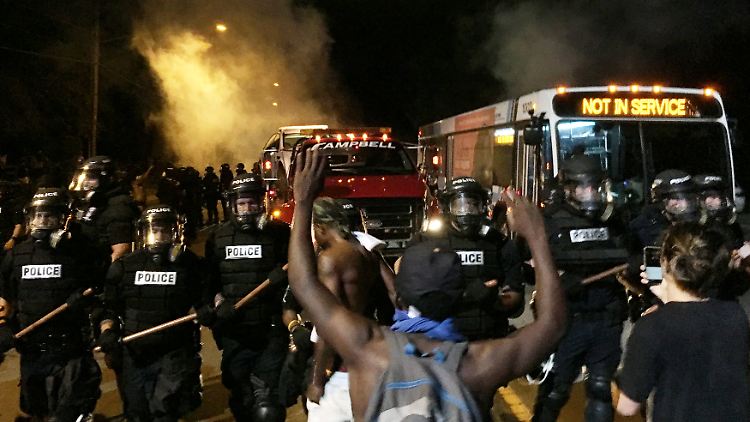 Ausschreitungen in Charlotte.