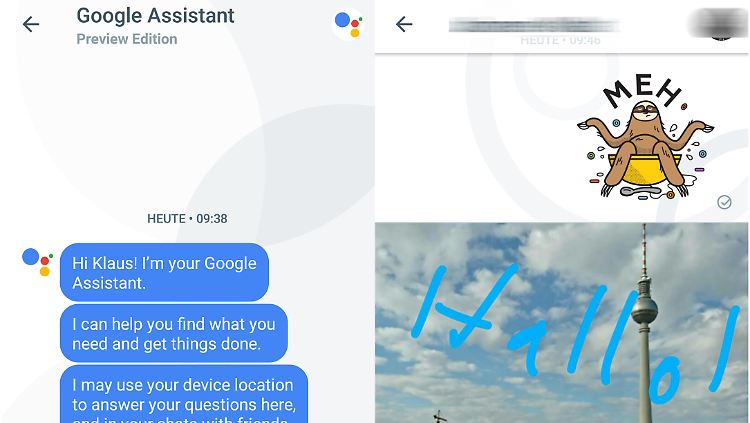 In Googles Messenger Allo ist auf Wunsch ein Assistent allgegenwärtig.