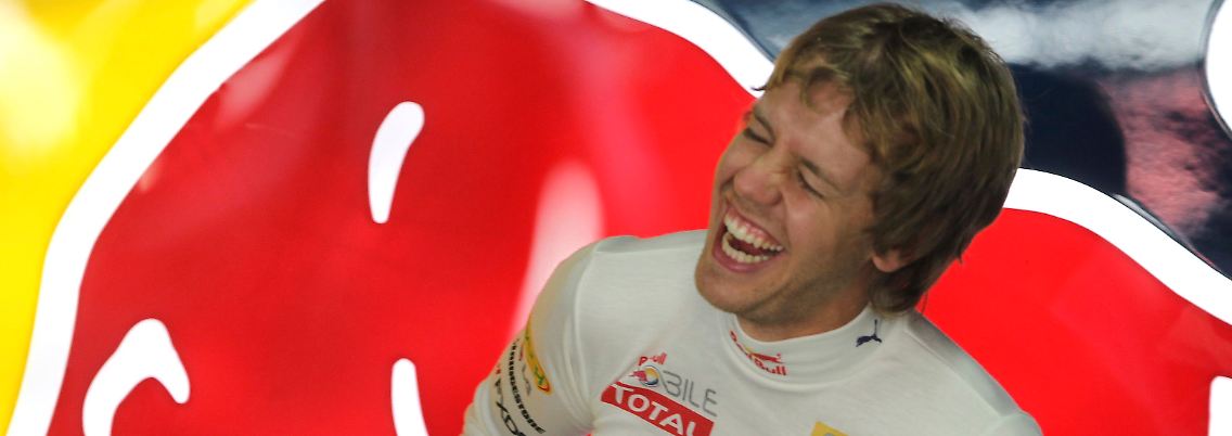 Er legt vor: Sebastian Vettel.