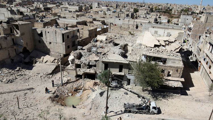 Die Rebellengebiete in Aleppo sind vom Krieg gezeichnet.