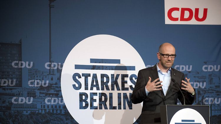 Peter Tauber auf dem Landesparteitag der CDU in Berlin.