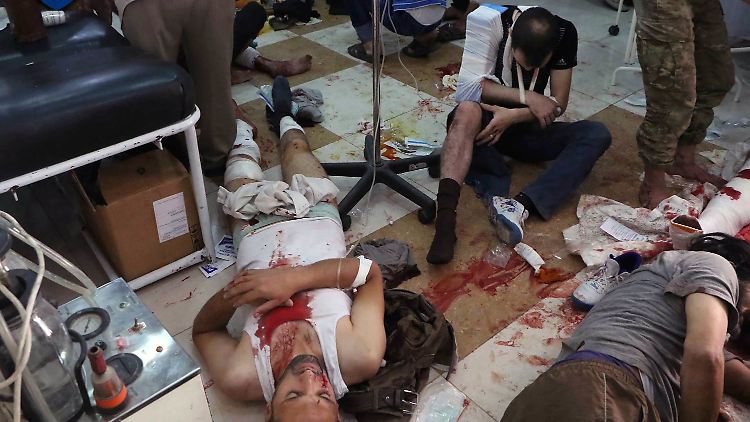 Katastrophale Zustände: Mit dieser Aufnahme will die Hilfsorganisation "Weißhelme" auf die Versorgungslage in der eingeschlossenen Stadt aufmerksam machen.