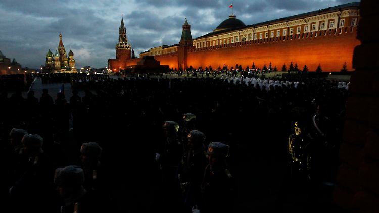 Blick den Kreml, dem Zentrum der Macht in Moskau.