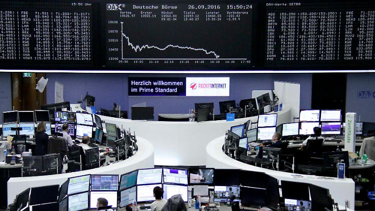 Der Dax zu Wochenbeginn: Ein schwarzer Börsentag für die Deutsche Bank.