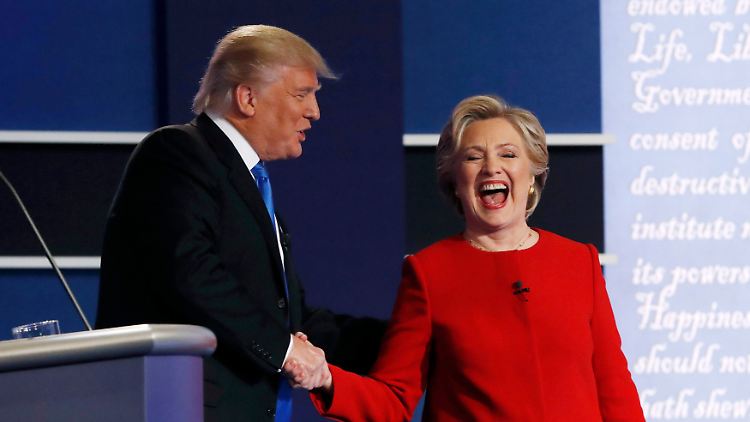 Hillary Clinton setzt sich beim TV-Duell gegen Donald Trump durch.