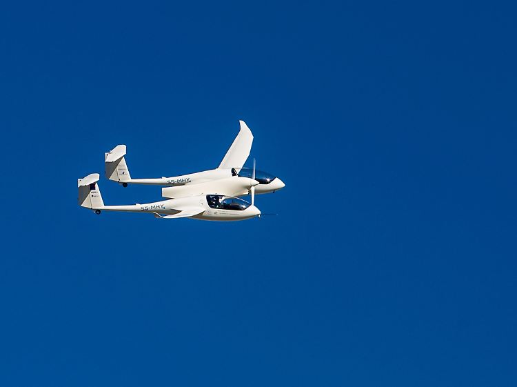 Hybrid nur im Reiseflug: Den nötigen Schub für den Start liefert eine Hochleistungsbatterie.