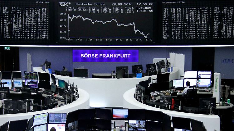 Opec-Deal, Arbeitsmarkt, US-BIP, Strompreise, Autosalon, Banken - und dann Lockhart: Der Knick in der Dax-Kurve ist gut zu erkennen.