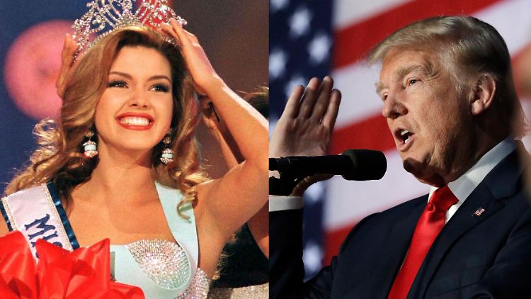 Miss Universe 1996, Alicia Machado, und Donald Trump.