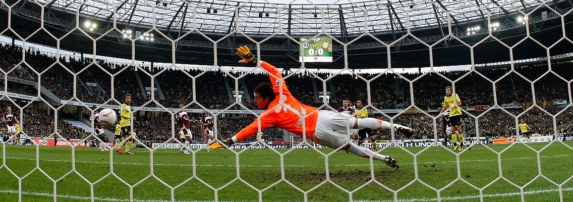 Kagawas platzierter Schuss ins rechte untere Toreck war für 96-Keeper Florian Fromlowitz unerreichbar.