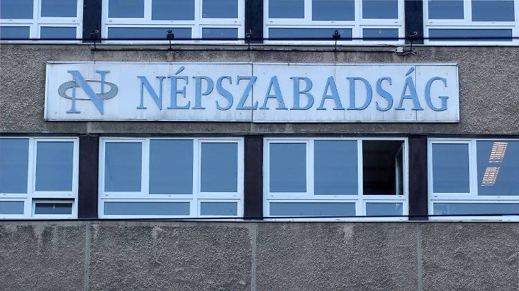 Das Gebäude der Budapester Tageszeitung "Népszabadság".