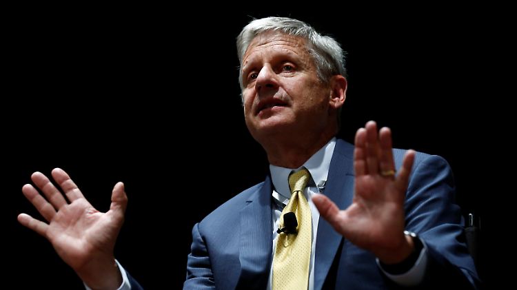 "Ich hätte so etwas nie gesagt": Johnson hofft auf republikanische Wähler. Bisher nimmt er eher Clinton Stimmen ab.