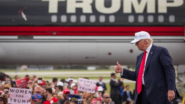 Daumenhoch beim Wahlkampf in Florida. Nach Virginia wird Donald Trump dagegen wohl nicht mehr reisen.
