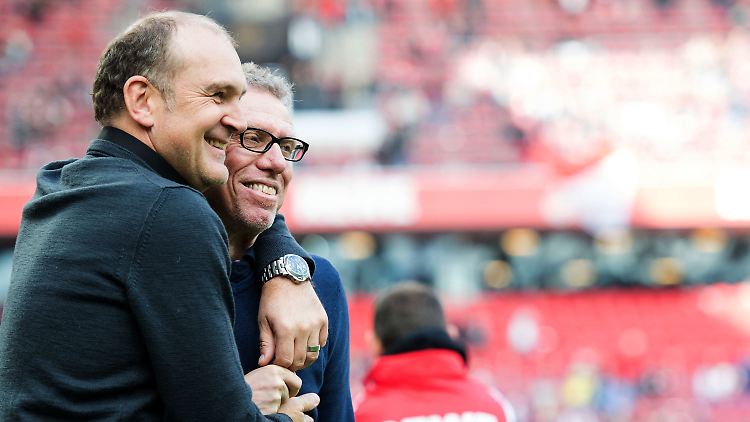 Läuft derzeit beim 1. FC Köln: Manager Jörg Schmadtke und Trainer Peter Stöger können zufrieden sein.