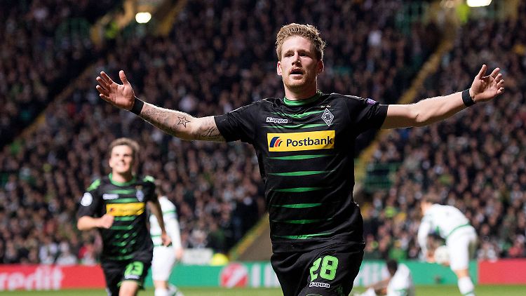 André Hahn machte mit dem 2:0 den Deckel drauf auf Gladbachs Sieg im Celtic Park.
