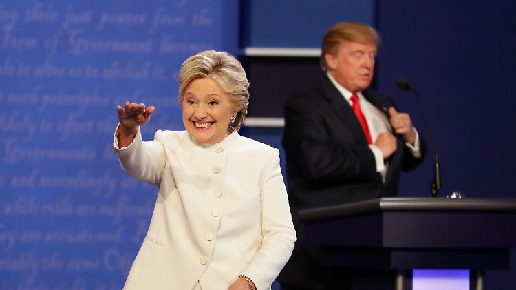 Umfragen sehen Hillary Clinton klar vorne.