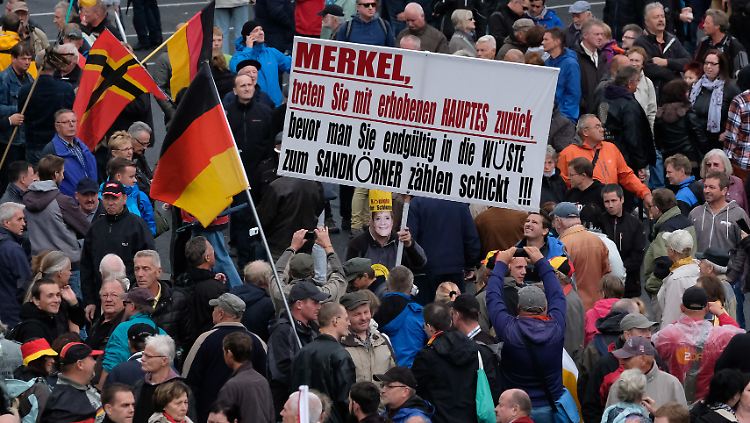 Etwa 5000 Menschen kamen am 3. Oktober zu der Pegida-Demonstration.