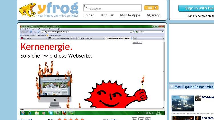 Diese Grafik ist auf der  Seite yfrog zu sehen und zeigt offenbar die manipulierte  Version von "kernenergie.de"