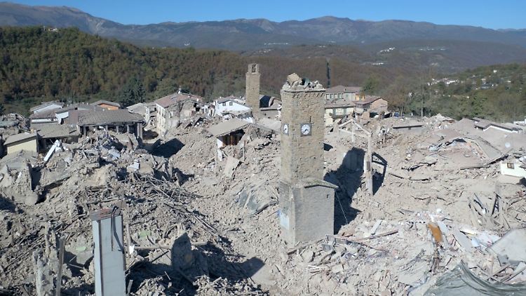 Die Ortschaft Amatrice wurde nahezu komplett zerstört.
