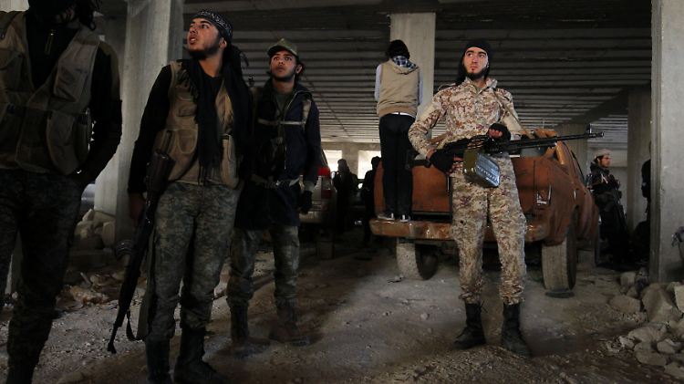Rebellenkämpfer in Ost-Aleppo.