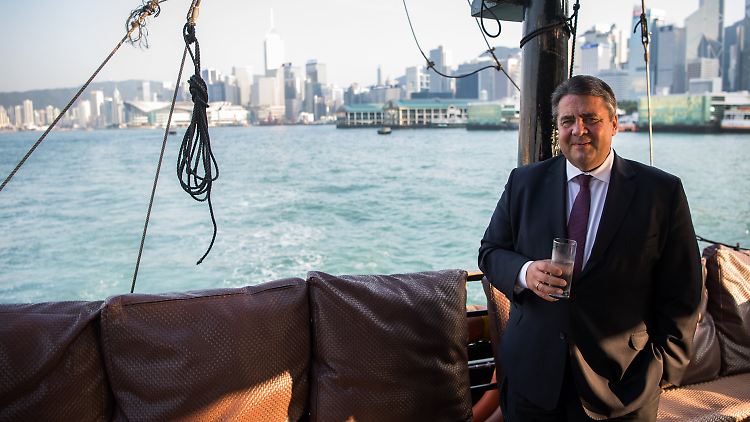 Sigmar Gabriel in Hongkong.