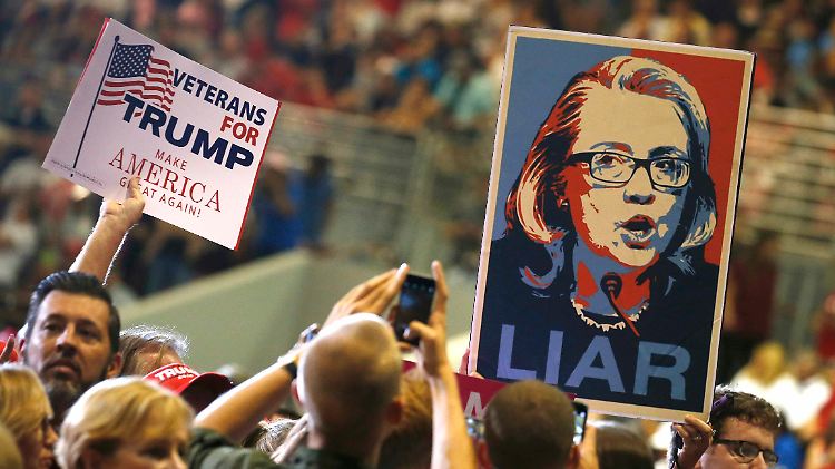 Für Trump-Anhänger ist Hillary Clinton eine Lügnerin. Sanders-Fans sehen das genauso.