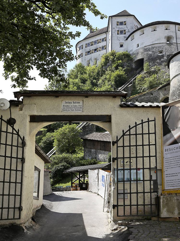 Zugang zur Festung Kufstein: Hier steht die größte Freiluftorgel der Welt.