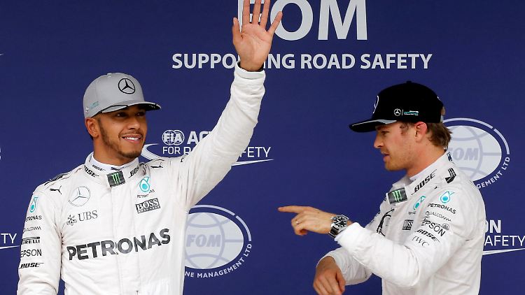 Lewis Hamilton geht von der Pole in den Brasilien-GP und hat damit die besten Chancen auf einen Sieg. Geht der aber an Nico Rosberg (r.), ist die WM entschieden.