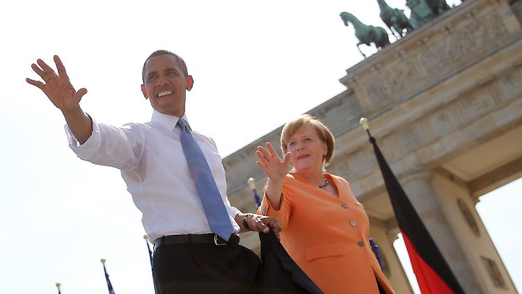Obama und Merkel bei einem Berlin-Besuch 2013.
