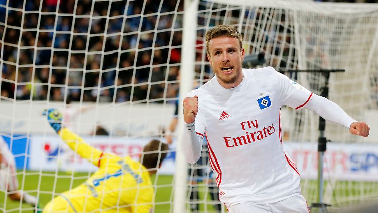 Das war das Tor zum 2:2: Hamburgs Nicolai Müller.