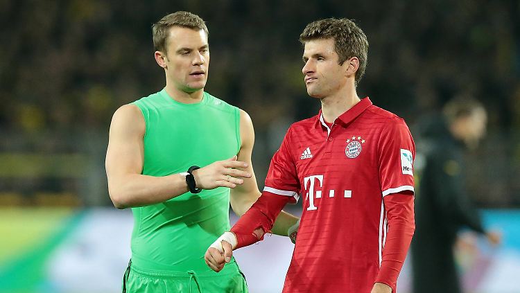 Und nun? Manuel Neuer und Thomas Müller.