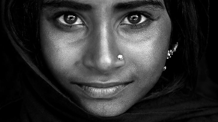 Porträt eines Gypsie-Mädchens, Indien 2014