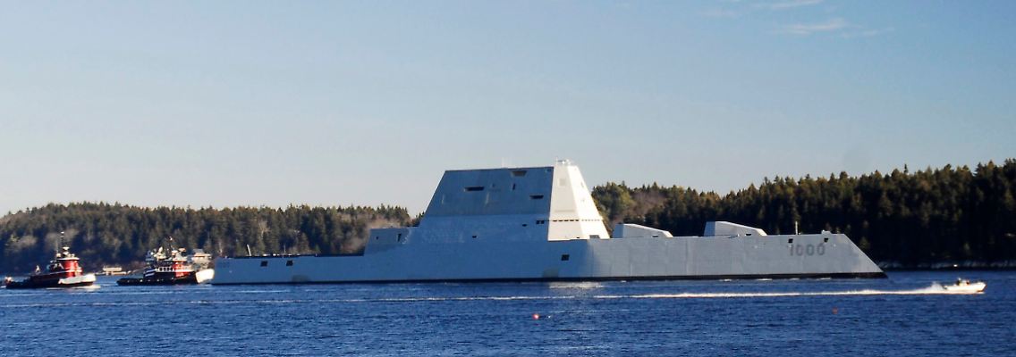 Die "USS Zuwalt" sieht auch futuristisch aus.