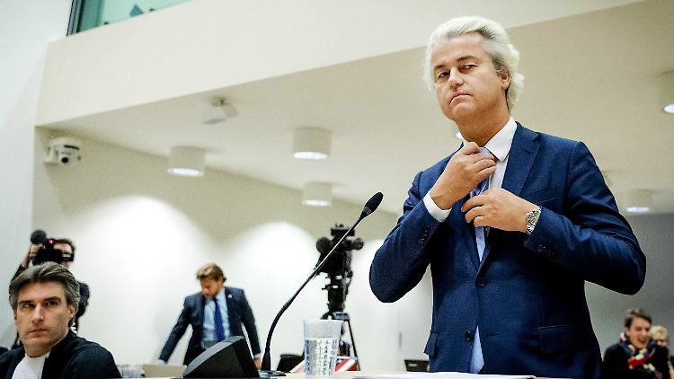 Geert Wilders vor Gericht.