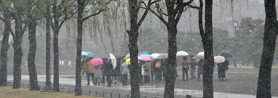 Schnee in Tokio - und das im November!