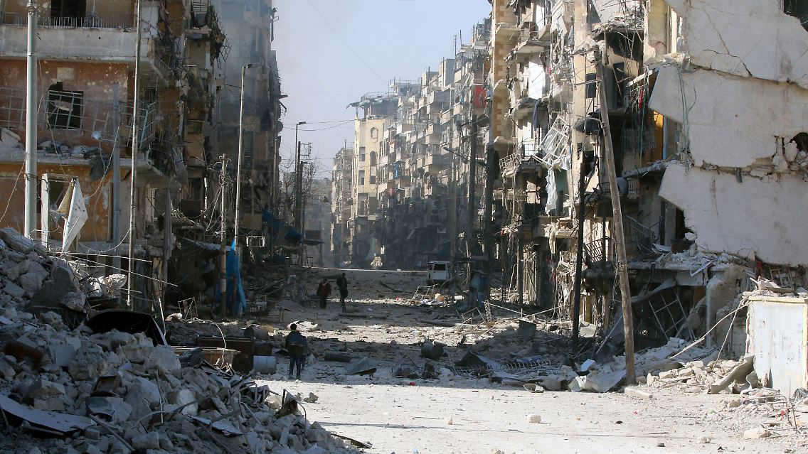 Das Ausmaß der Zerstörung in Aleppo ist groß.
