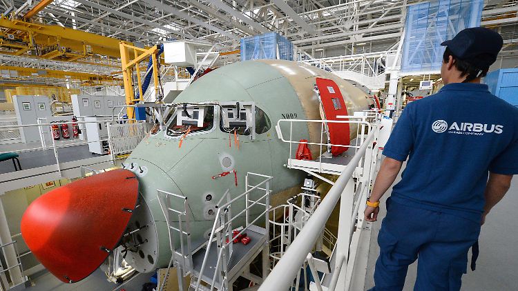 Bau des A350 XWB im französischen Toulouse.