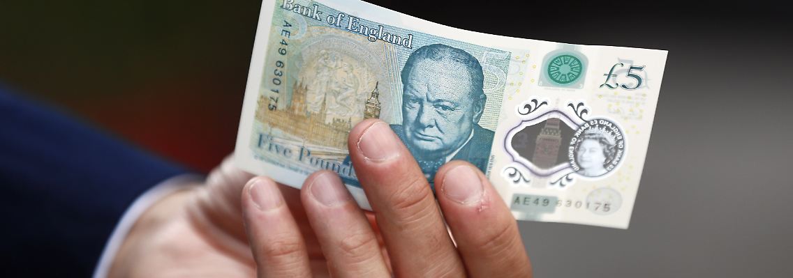 Nicht vegan: die neue Fünf-Pfund-Note.