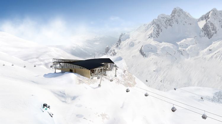 Bergstation der neuen Flexenbahn.