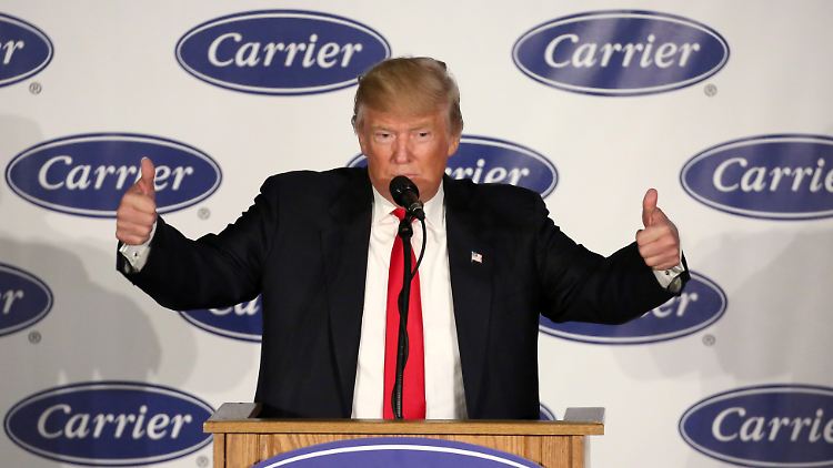 Sprach bei Carrier in Indianapolis: Donald Trump
