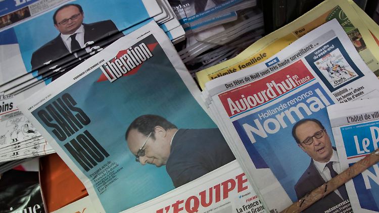 Die Ankündigung von Präsident Hollande, nicht wieder anzutreten, bestimmt natürlich auch die Titelblätter der französischen Zeitungen.