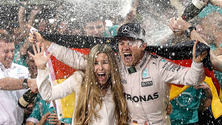 Alles richtig gemacht: Nico Rosberg mit seiner Frau Vivian Sibold.