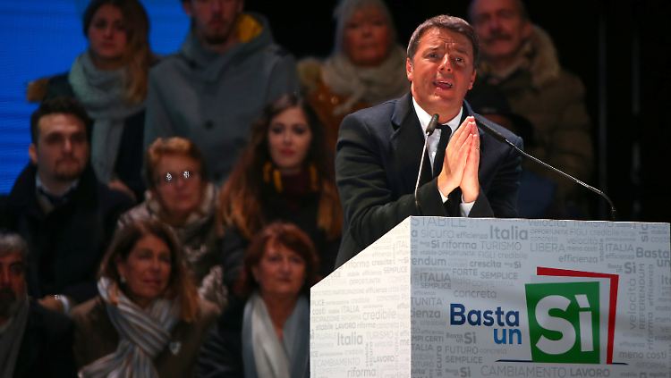 Renzi ist auf jede Stimme angewiesen. Den letzten Umfragen zufolge liegt sein Ja-Lager hinten.