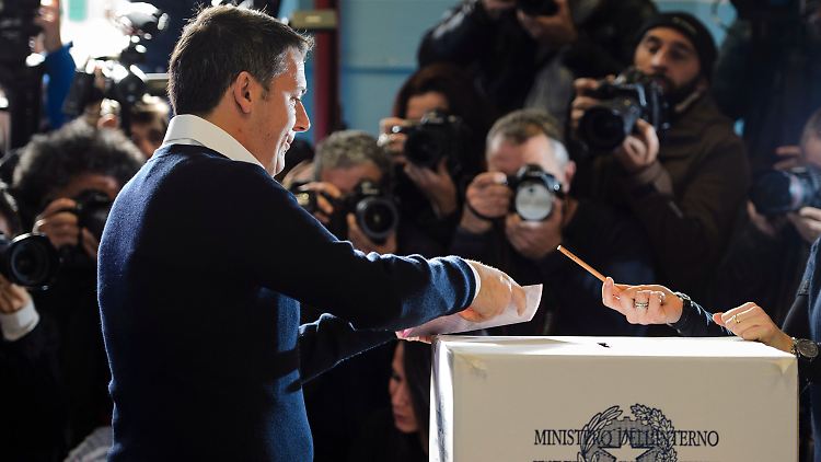 Ob Matteo Renzi sein Kreuz auch nur mit einem einfachen Bleistift gemacht hat?