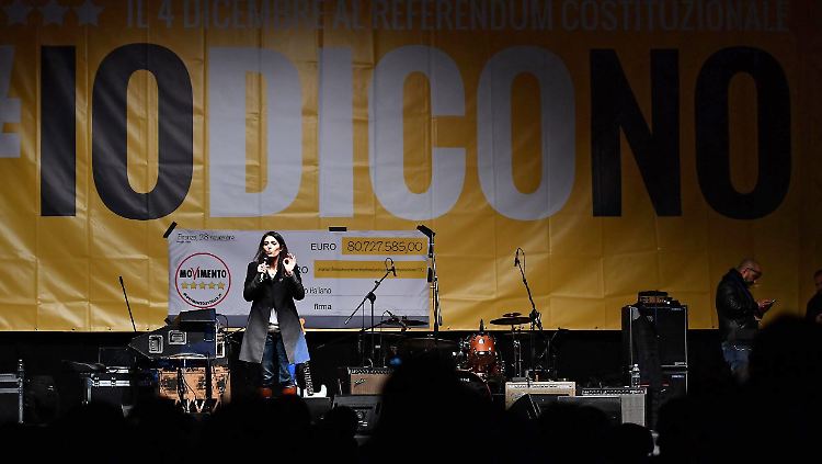 Auch Roms Bürgermeisterin Viriginia Raggi stimmte gegen das Referendum.